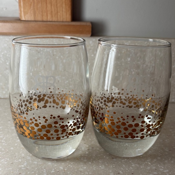 Undefined Other - Elegant Gold Dot Stemless Glasses